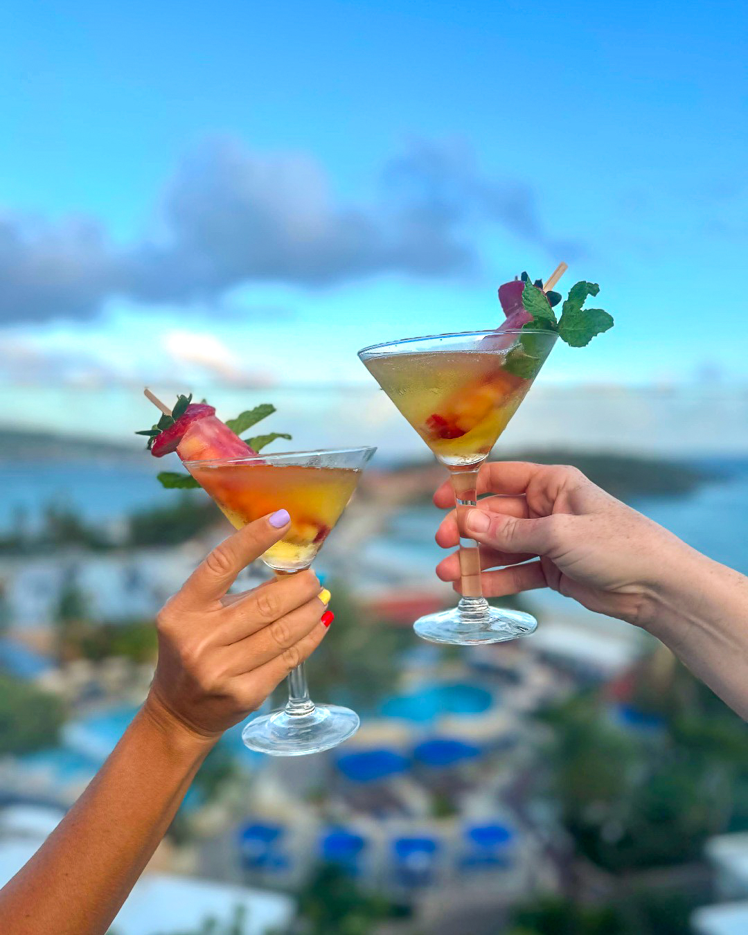 Caribbean Popsicle cocktail at Mix at Oceans rooftop bar